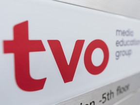 TVO signage at Canada Square in Toronto.