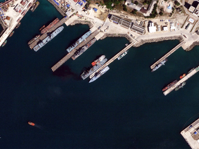 An aerial view of the port Novorossiysk, south of the Kerch Strait