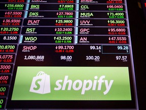 Shopify shares climbed almost 8 per cent in morning trading after news that it had struck a deal for customers to use Amazon’s logistics network.