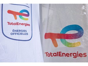 Signage for TotalEnergies SE at a closed gas station, which is out of fuel, in Paris, France, on Friday, Oct. 14, 2022. TotalEnergies called for all strikes to end as two unions, which together represent a majority of workers, agreed to an offer of a 7% increase in 2023, the CGT union rejected the deal demanding a 10% raise. Photographer: Benjamin Girette/Bloomberg