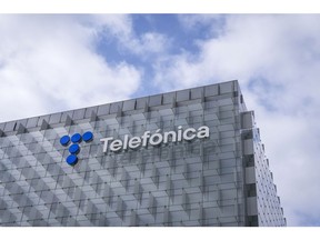The headquarters of Telefonica SA in Madrid, Spain, on Wednesday, Sept. 6, 2023. Telefonica SA's shares rose after Saudi Telecom Co. took a stake worth $2.25 billion in the Madrid-based carrier as it prepares to lay out a new strategy for future growth.