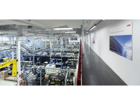 The production floor of the ABB factory in Quebec City, Canada