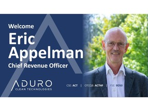 Aduro is pleased to announce the appointment of Eric Appelman as its new Chief Revenue Officer, effective September 1, 2023.