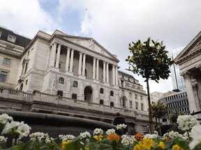 The Bank of England building in London.
