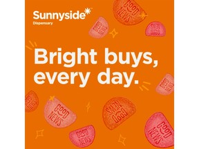 Cresco Labs is the first cannabis company to launch cannabis advertising on Spotify. Pictured is an ad for the company's national retail brand, Sunnyside.