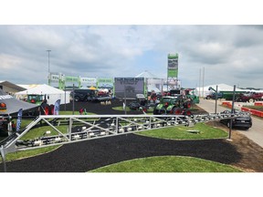 AGCO's Fendt Rogator applicator displayed ONE SMART SPRAY at the 2023 Farm Progress Show after winning the Showstopper Award at the 2023 MAGIE Show in Bloomington, IL. ONE SMART SPRAY, a collaborative project between Fendt and Bosch BASF, leverages high-resolution cameras to detect weeds in real time and spray herbicide only where needed, reducing the use and cost of inputs for growers.