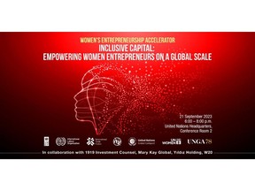 Titled "Inclusive Capital: Empowering Women Entrepreneurs on a Global Scale," the WEA's event at UNGA78 is a pivotal event spotlighting the pressing gap in financing for women-led businesses and aiming to foster dialogue among stakeholders in the women's entrepreneurship ecosystem. (Credit: Women's Entrepreneurship Accelerator)