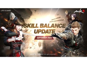 Wemade updates extensive skill balance for MIR4. The update contained adjustments for combat skills of all classes, including added HP recovery effect for the Warrior class, increased invincible time for the Lancer, added vitality recovery for the Sorcerer, increased enemy debilitation RES reduction for the Taoist, added evade cooldown reset with certain chances for the Arbalist, and added vitality recovery for the Darkist in Asura state.