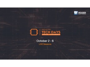 Mouser Electronics Keynote Sponsor of All About Circuits' Industry Tech Days Virtual Conference