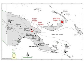 Papua New Guinea Project Location Map