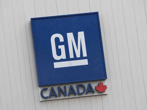 GM Canada logo on factory