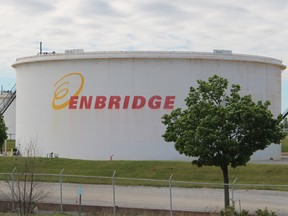 The Enbridge Inc. facility on Plank Road in Sarnia, Ont.