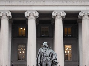 The U.S. Treasury Department building in Washington.