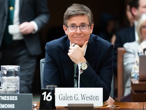 Galen G. Weston, chairman and president of Loblaw Co. Ltd. waits to appear as a witness at the Standing Committee on Agriculture and Agri-Food investigating food price inflation in Ottawa.