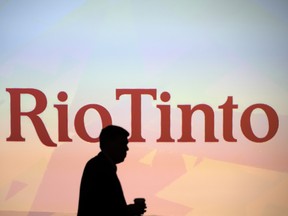 Rio Tinto Ltd. singage during the PDAC Conference at the Metro Toronto Convention Centre.