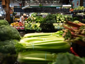 A woman shops for produce in Vancouver.