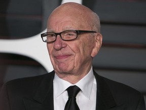 Rupert Murdoch at the 2015 Vanity Fair Oscar Party in Beverly Hills, California.