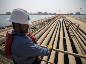 Oil transport pipelines on the Arabian Sea