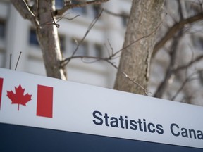 Statistics Canada signage is shown in Ottawa on Friday, March 8, 2019. Statistics Canada will release its figures for how the economy started the third quarter this morning.