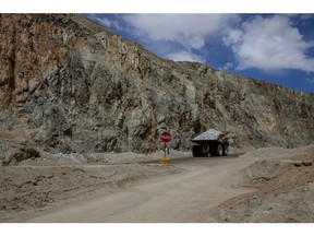 A truck transports minerals inside the Codelco Chuquicamata open pit copper mine near Calama, Chile, on Thursday, Aug. 2, 2018. Protests at the Chuquicamata copper mine in late July were the first labor disruptions in Chile this year, and happened amid calls for a strike from the union at the world's largest mine, BHP Billiton Ltd.'s Escondida.