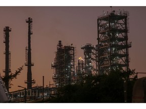 An oil refinery, operated by Bharat Petroleum Corp. Ltd., in Mumbai, India, on Saturday, Dec. 10, 2022. A senior official at India's oil ministry told reporters this month India has been buying oil from about 30 countries, and will continue to buy from anywhere including Russia beyond January.