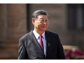 Xi Jinping, China's president, during a pre-BRICS summit state visit at the Union Buildings in Pretoria, South Africa, on Tuesday, Aug. 22, 2023. Xi, in an op-ed published in several South African media outlets, said his country and South Africa, as "natural members" of the Global South, should push for developing countries to have more sway in international affairs.
