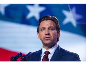 Ron DeSantis, governor of Florida and 2024 Republican presidential candidate, in Washington, DC, on Friday, Sept. 15, 2023.