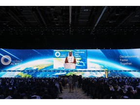 Sultan Al Jaber, chief executive officer of Abu Dhabi National Oil Co. and president of COP28, in United Arab Emirates, on Oct. 2, 2023.