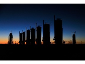 Pioneer Natural Resources equipment near Midland, Texas, US, on Wednesday, Oct. 11, 2203. Exxon Mobil Corp. agreed to buy Pioneer Natural Resources Co. for $59.5 billion, the supermajor's largest takeover in more than two decades, as it seeks to become the dominant producer of shale oil.