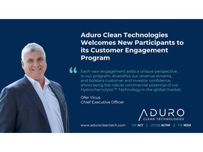 Aduro is excited to announce the addition of two new participants to its Customer Engagement Program ("CEP")