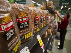 Loaves of bread at a grocery store in Vancouver. In court documents, Metro accused Loblaw and George Weston of dragging innocent competitors into the bread-price fixing scandal.