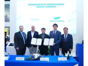 Samsung Engineering and Svante Signing Ceremony at ADIPEC in Abu Dhabi on October 4th, 2023.
