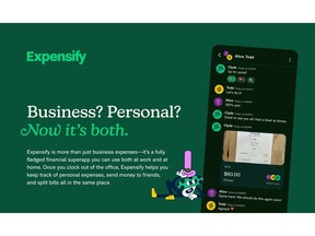 "Expensify is now the financial superapp for your work and personal life, all based atop chat," says David Barrett, founder and CEO of Expensify.