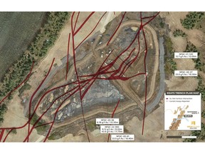 Figure 1: Keats Trench plan view map - excavation progress as of September 28, 2023