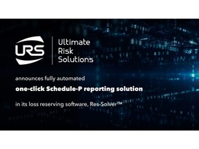 Ultimate Risk Solutions (URS) announces fully automated one-click Schedule-P reporting solution in its loss reserving software, Res-Solver