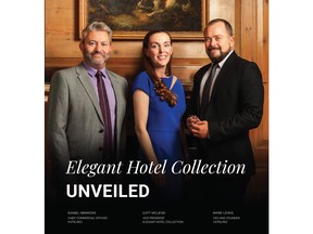 HotelREZ powers Elegant Hotel Collection. Daniel Simmons, CCO; Catt McLeod, VP of Brand Development; Mark Lewis, CEO