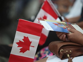 New Canadians are sworn in at a Canada Day ceremony in Toronto. Ottawa will provide estimates of the number and kind of immigrants Canada hopes to admit in the next three years on Nov. 1.