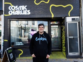 Sean Kady, co-owner of Cosmic Charlies, is photographed at the cannabis store in Toronto, Tuesday, Oct. 3, 2023.