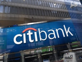 FILE - A Citibank office in New York is shown in this Wednesday, Jan. 13, 2021, file photo. A financial analyst who was fired by Citibank after claiming a two-sandwich lunch on expenses has lost a legal battle for wrongful dismissal. A British judge has ruled that the bank was entitled to sack Szabolcs Fekete for gross misconduct because he lied when he claimed to have consumed two sandwiches, two coffees and two pasta dishes during a work trip, when he had really shared them with his partner.