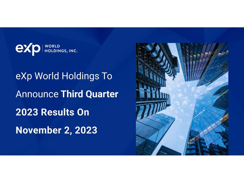 EXp World Holdings To Announce Third Quarter 2023 Results On November 2 ...