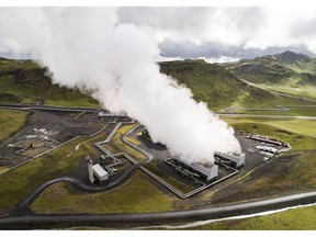 The Hellisheioi power plant in Iceland, where Climeworks plans to install 24 of its collector units. Photographer: Arnaldur Halldorsson/Bloomberg