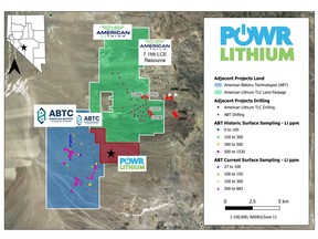 POWR Lithium Halo property and adjacent projects