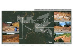 Active Mining + Target Areas in the Aremu - Oko Camp