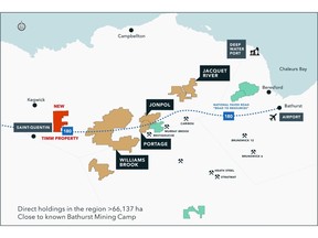 Puma's assets and landholdings in Northern New Brunswick