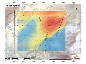 Colluvial sediment sampling results Northwest Target