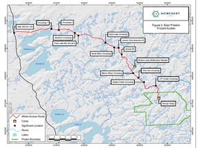 Figure 2: Road access to the East Preston Uranium Project, Western Athabasca Basin Saskatchewan
