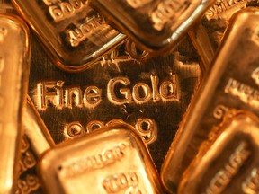 Spot gold climbed 1.1 per cent to US$1,943.57 an ounce.