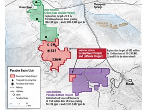 American Potash and Anson Resources, Paradox Basin, Utah