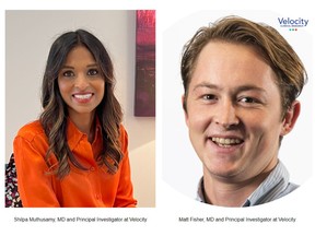 New Principal Investigators at Velocity Clinical Research. From left to right: Shilpa Muthusamy, MD, Matt Fisher, MD
