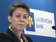 Former Laurentian Bank of Canada chief executive Rania Llewellyn at the company’s annual meeting in Montreal.